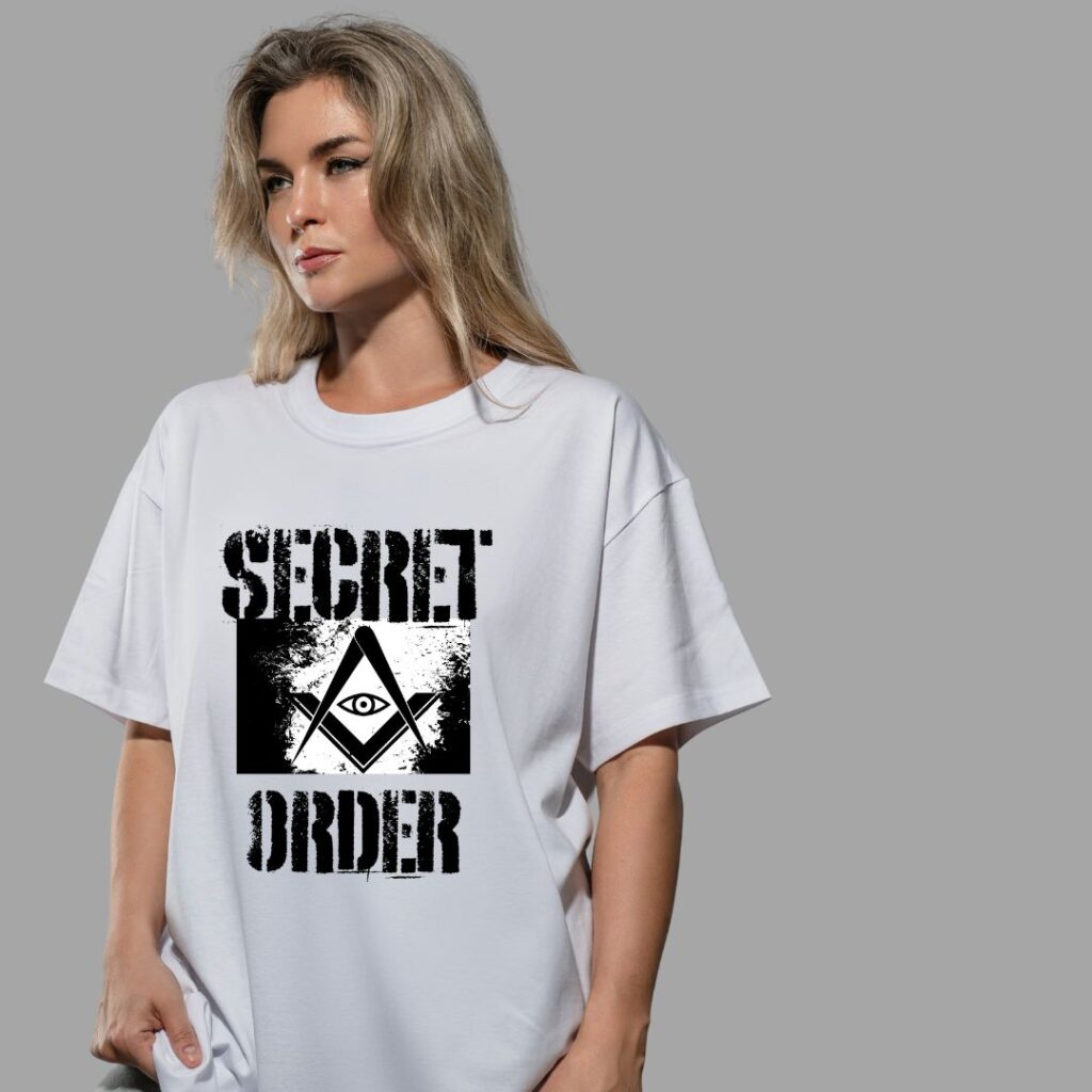 women wearing white t-shirt, secret code text graphics on it www.printovix.com - PrintoVix women wearing white t-shirt, secret code text on it www.printovix.com