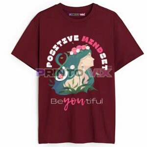 6 - PrintoVix positive mindset graphic for t-shirt maroon by www.printovix.com