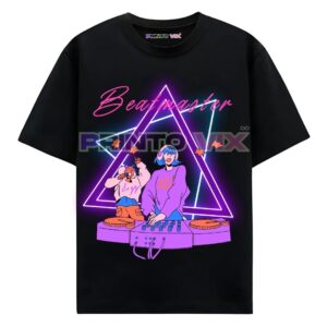 62 - PrintoVix black t-shirt with graphics and beat master text, www.Printovix.com
