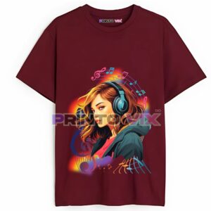 women colorful graphic for t-shirt maroon by www.printovix.com