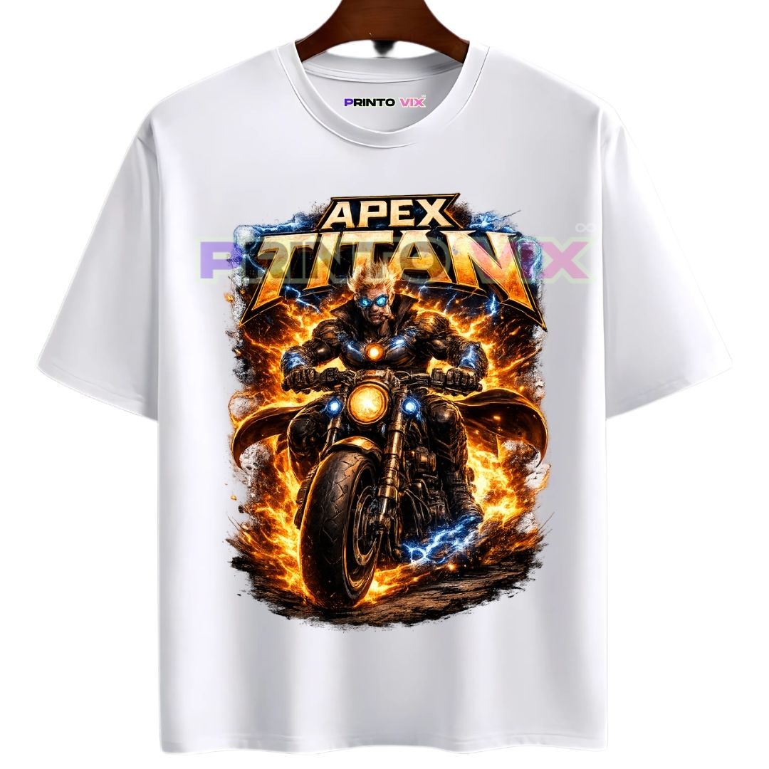 80 - PrintoVix white t-shirt with Apex titan colorful graphics, www.Printovix.com