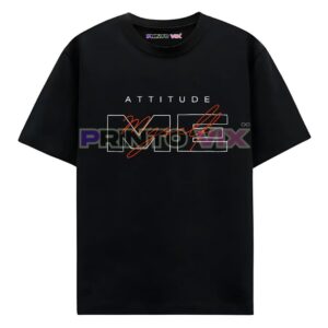 black t-shirt with Ame myself graphics, www.Printovix.com