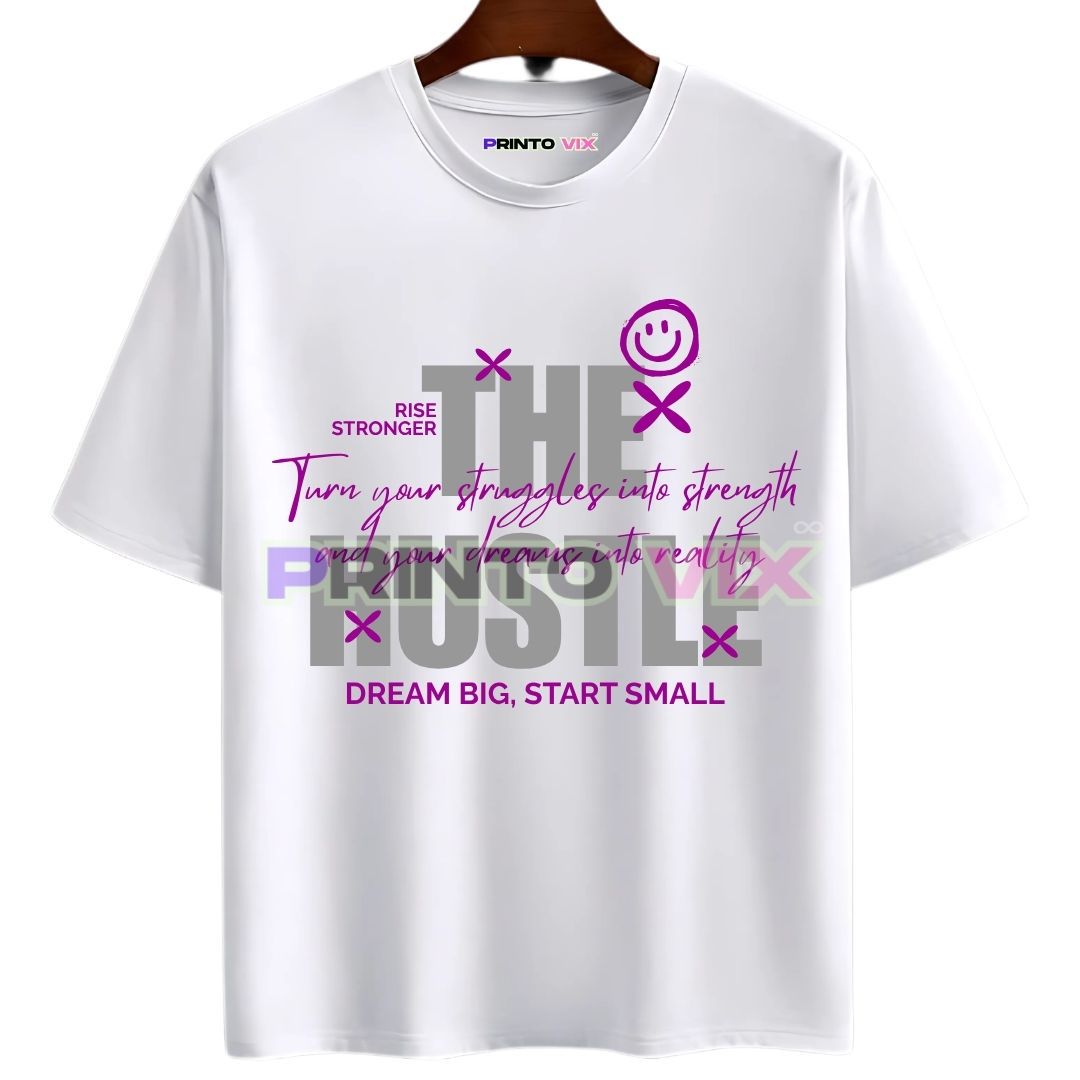 85 - PrintoVix white t-shirt with invincible text and graphics, www.Printovix.com