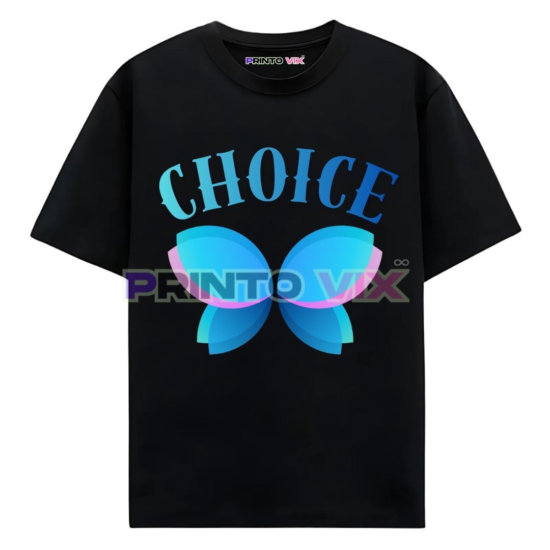 91 - PrintoVix black t-shirt with colorful graphics and choice text, www.Printovix.com