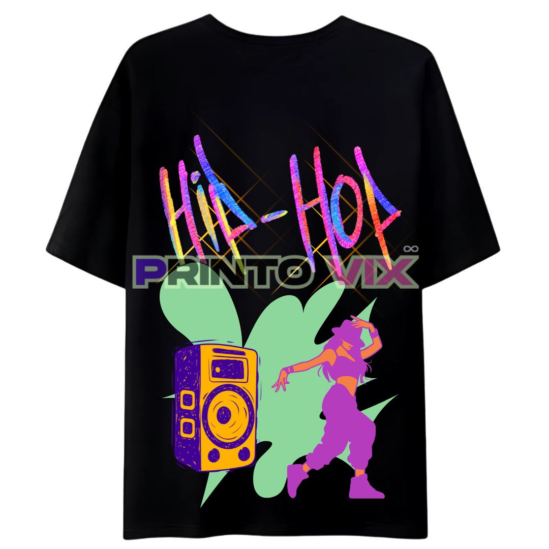 PVTG-001 - PrintoVix HIP HOP graphic for t-shirt Black by www.printovix.com