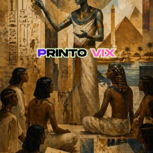 alien teaching Egyptian civilization painting by printovix.com